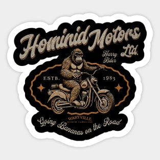 Harry Rider's Hominid Motors - Going Bananas on the Road Sticker